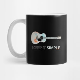 Keep It Simple Acoustic Guitar Texture Mug